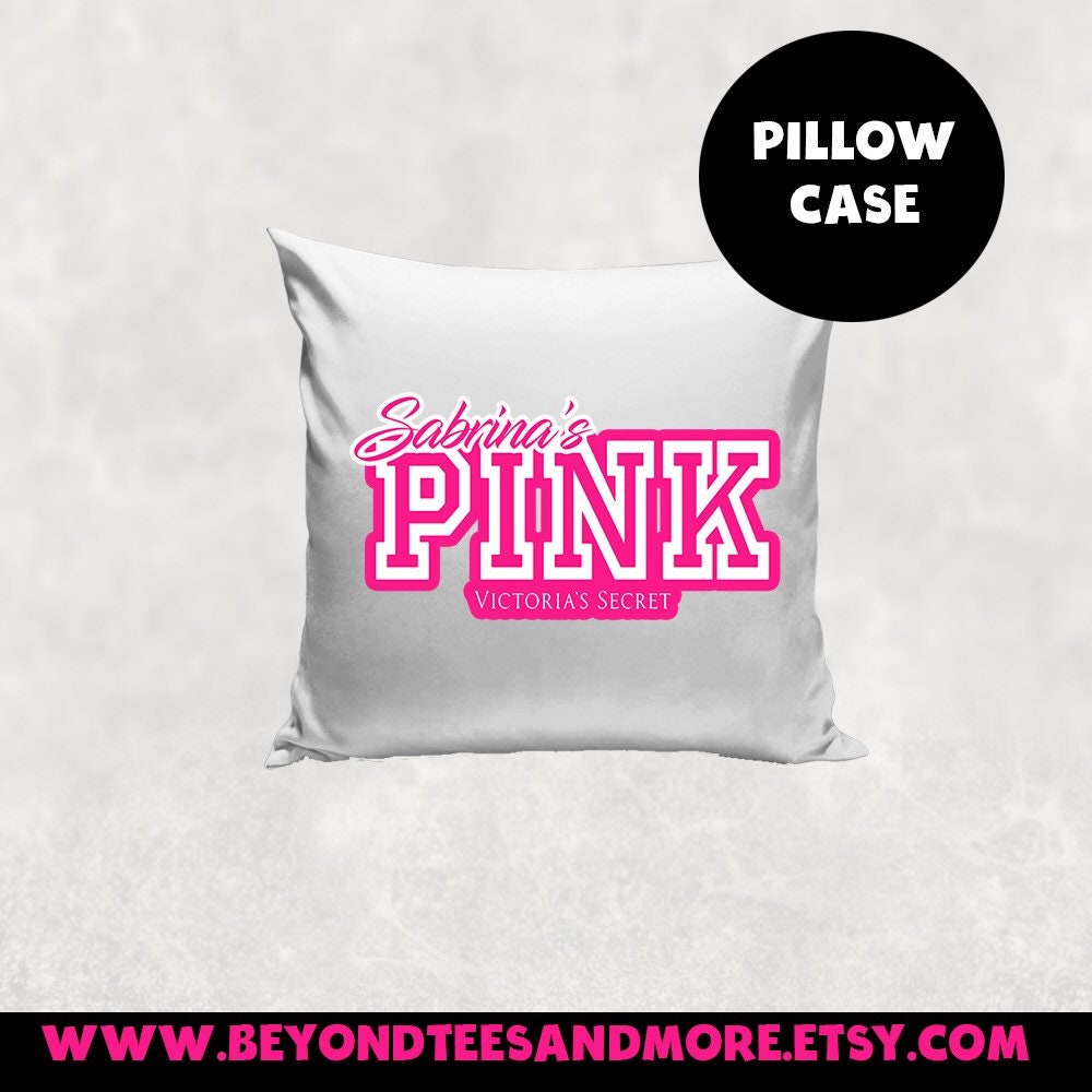 Pink Vs Personalized Pillowcase Pink Victoria Etsy