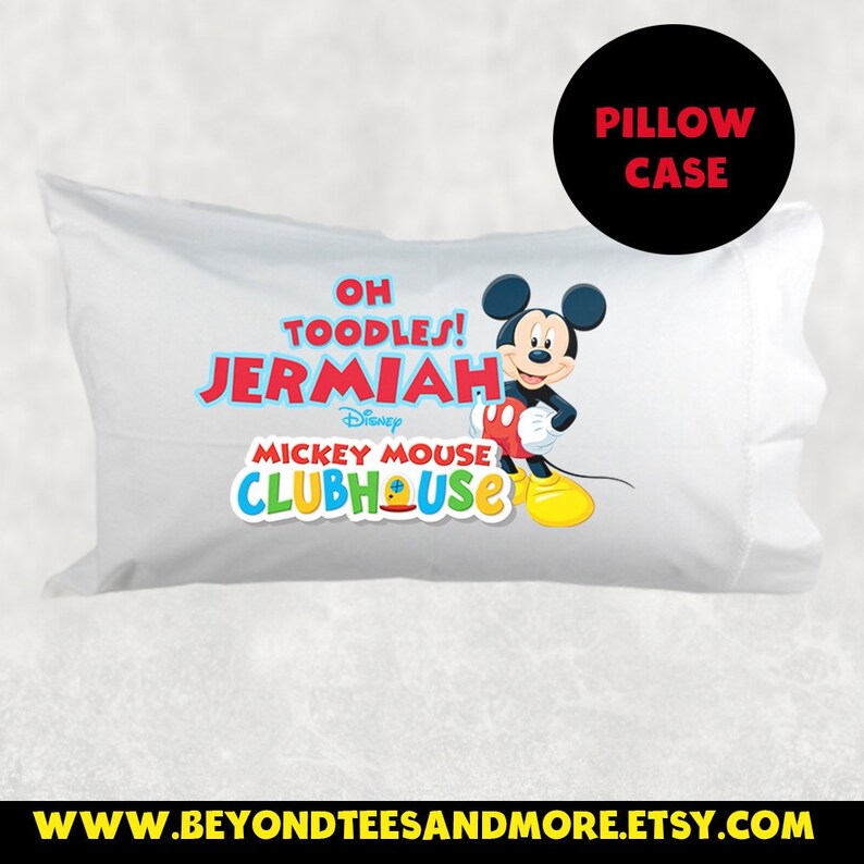 Mickey Mouse Clubhouse Pillow Case Mickey Mouse Clubhouse Pillowcase Kids Decor Bedroom Decor Kids Room