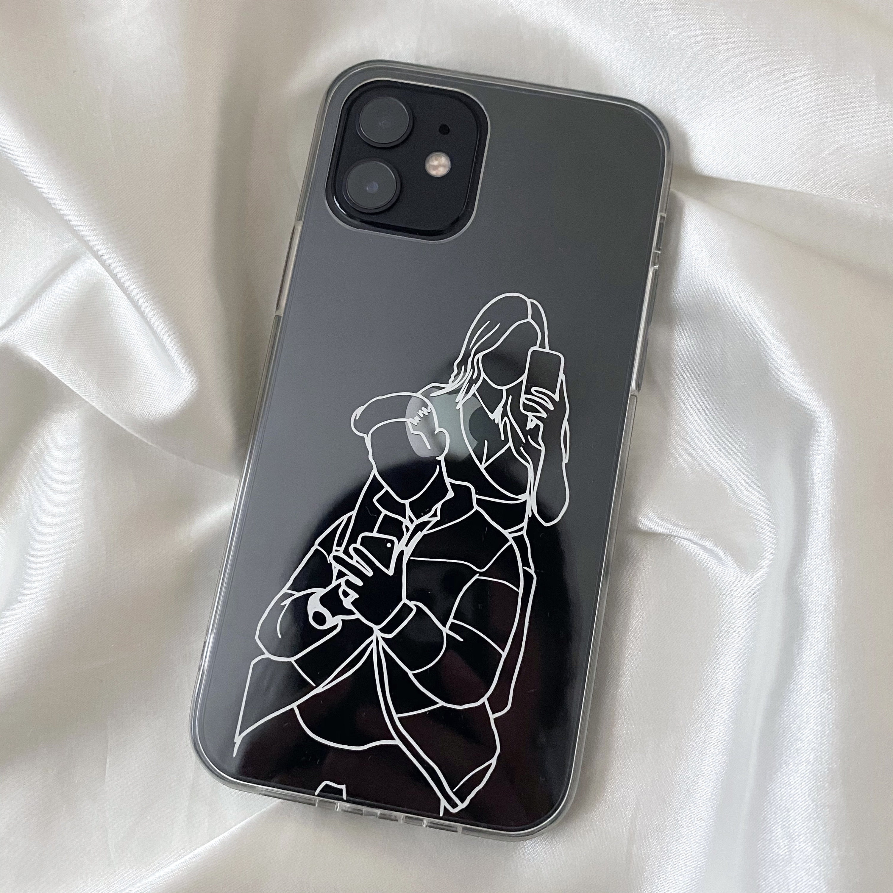 Personalised Line Art Phone Case | Etsy