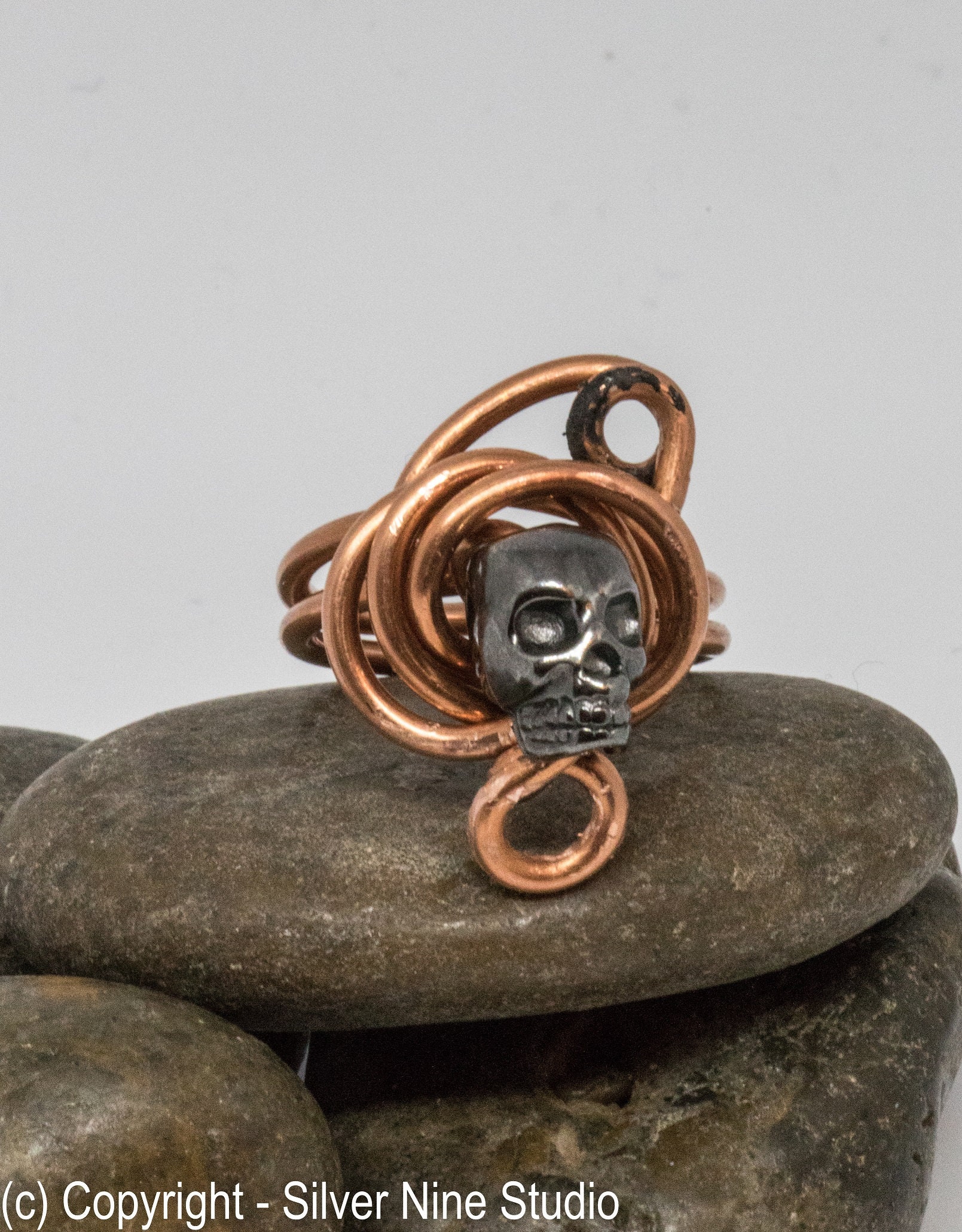 Copper skull deals ring