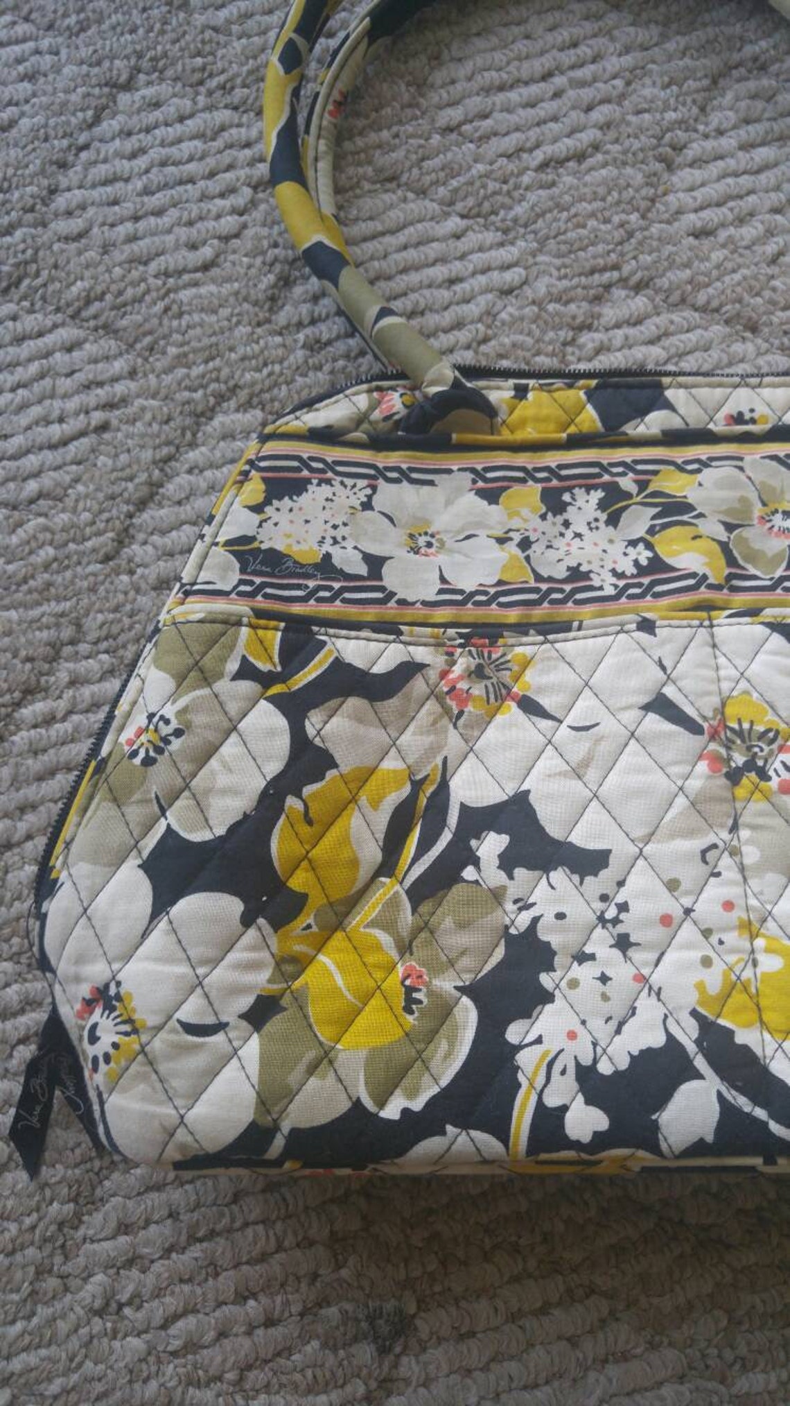Vintage Vera Bradley Purse Beautiful Yellow Floral pattern VGC Etsy