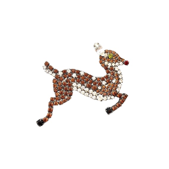 Rudolph Reindeer Pin - Holiday - Christmas Jewelr… - image 1