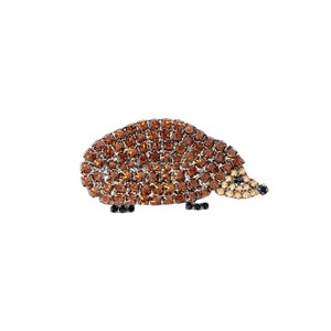 Hedgehog Pin - Vintage Rhinestone Jewelry