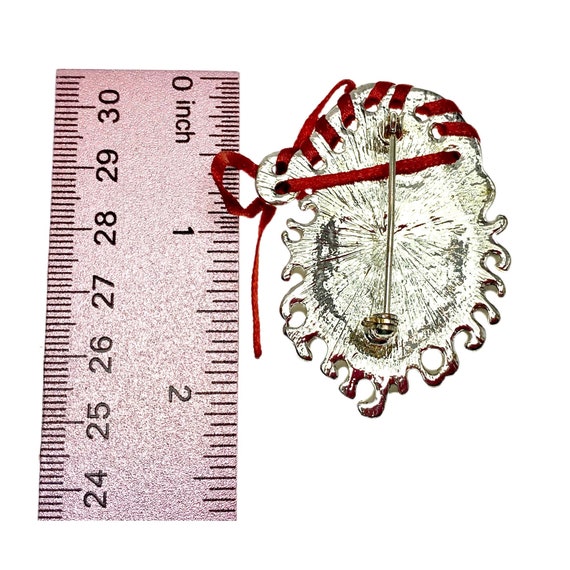 Vintage Santa Claus Pin / Holiday Jewelry - image 8