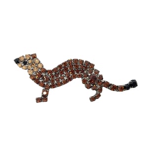 Rhinestone Ferret Pin - Several Color Choices