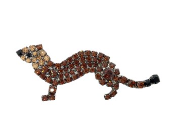 Rhinestone Ferret Pin - Several Color Choices