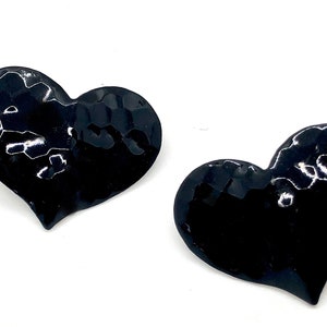Black Heart Earrings Vintage 90s Super Cute image 4