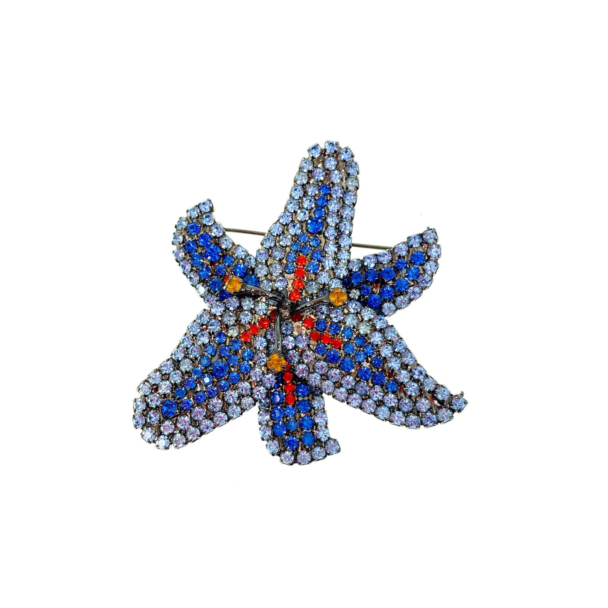 Lily Flower Pin / Flower Jewelry / Von Walhof Original - Blue