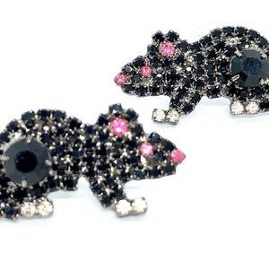 Black Rat Earrings - Rodent Jewelry - Ratties / Von Walhof