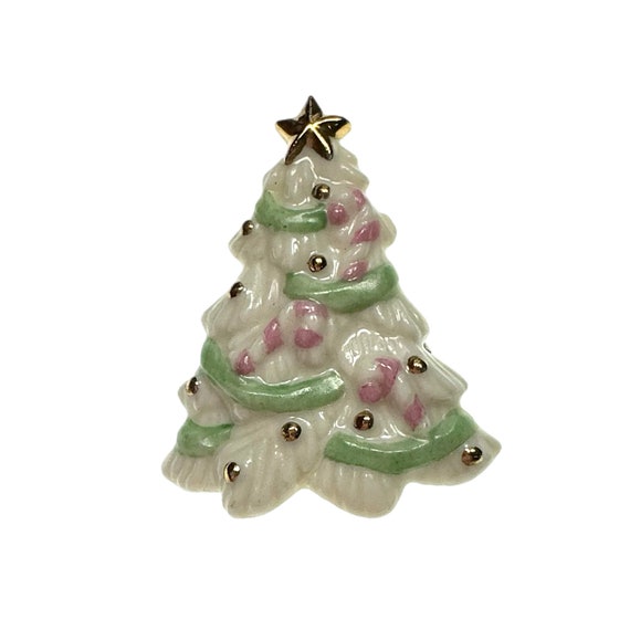 Lenox Christmas Tree Pin / Holiday Jewelry - image 1