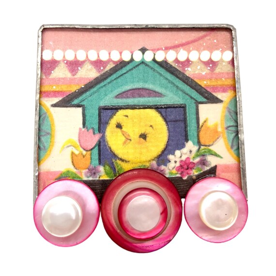 Chick Easter Brooch / Handmade Jewelry / OOAK - image 3