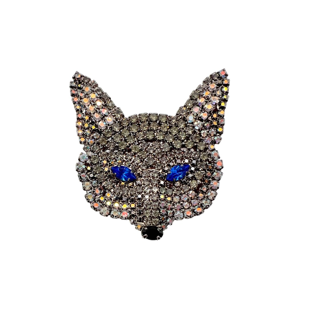 Arctic Gray Fox Brooch / Pin - Vintage Jewelry - Etsy