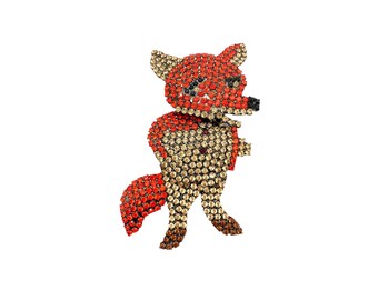 Broche de zorro rojo / Pin del Sr. Baxter, el zorro astuto / Bettina von Walhof