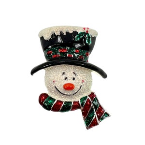 Retro Snowman Brooch / Danecraft Jewelry