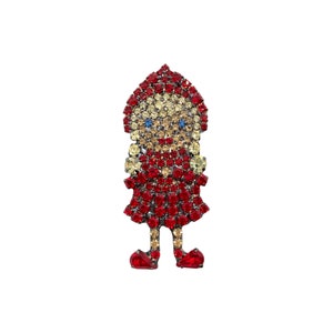Red Riding Hood Brooch - Crystal Fairytale Brooch - Brothers Grimm