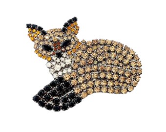 Pin de zorro rojo - Vulpes - Joyería vintage