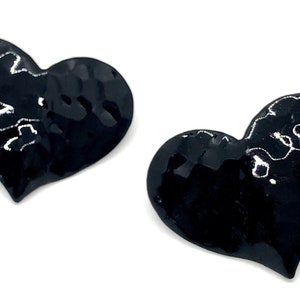 Black Heart Earrings Vintage 90s Super Cute image 1