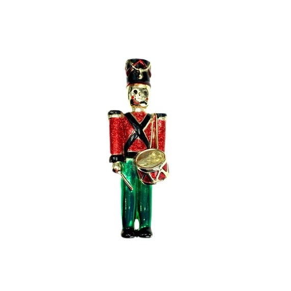 Vintage Toy Soldier / Drummer Pin / Christmas Jewe