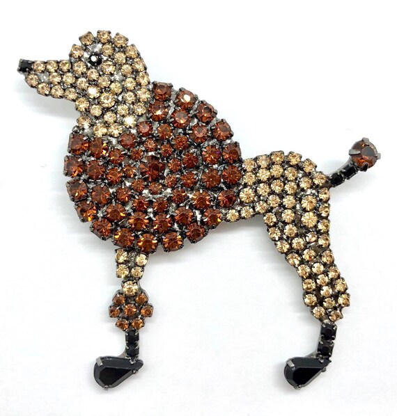 Retro Poodle Dog Brooch - Light Brown Color - Etsy display picture 2