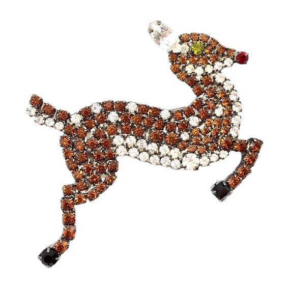 Rudolph Reindeer Pin - Holiday - Christmas Jewelr… - image 4