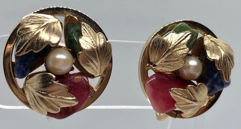 1965 Walt Disneys Anette Funicello Monkeyd Uncle Vintage Earrings Signed Sarah Coventry
