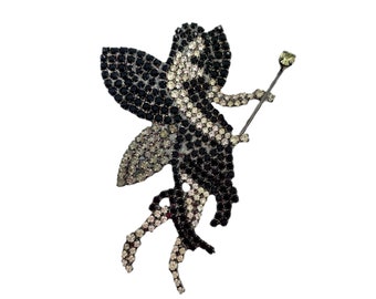 Black Fairy Pin / Von Walhof Brooch / Fae Jewelry