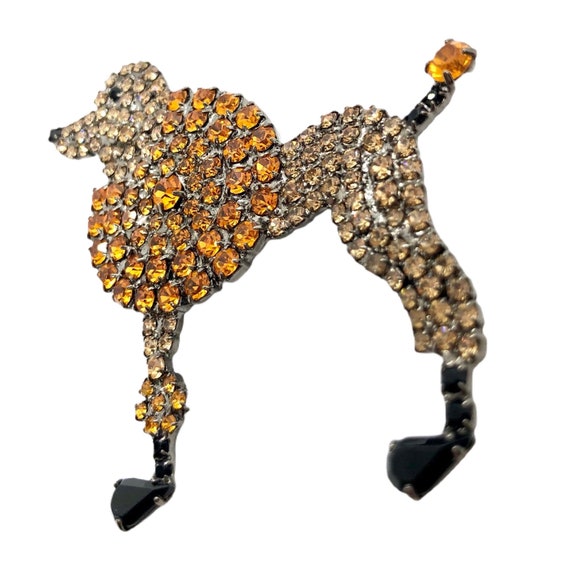 Retro Poodle Pin - Whimsical Apricot Standard Poo… - image 5