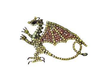 Green Dragon Pin / Fantasy Jewelry / Von Walhof