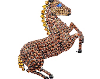 Strass Brosche Pferd - Elegante Pferde Anstecknadel - von Walhof