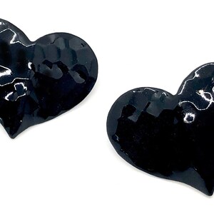 Black Heart Earrings Vintage 90s Super Cute image 5