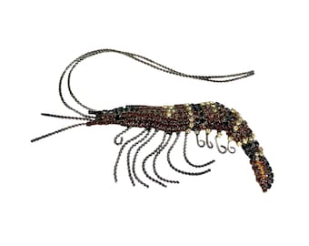 Strass-garnalenbroche - Garnalenspeld - Bettina von Walhof Collectible / Topaassteentjes