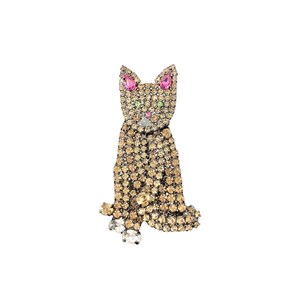 Vintage Cat Brooch - Kitten Pin - Kitty Jewelry