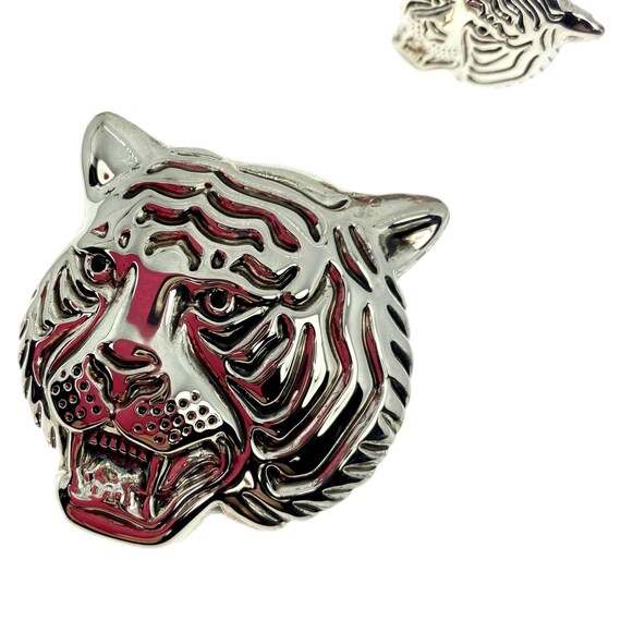 Vintage Tiger Brooch / Pendant and Earrings - Sig… - image 6