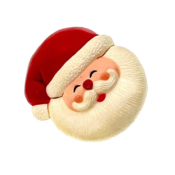 Santa Claus Pin / Hallmark Retro Jewelry - image 5