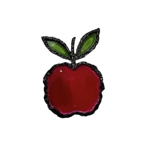 Red Apple Brooch / 60s Vintage Jewelry