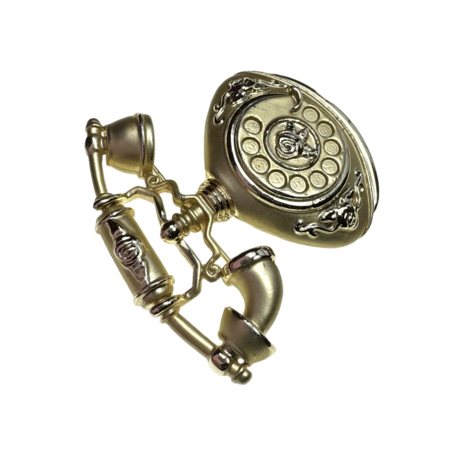 Tele Pin Set Vintage Telephone Pin / Gold Phone Brooch - Etsy