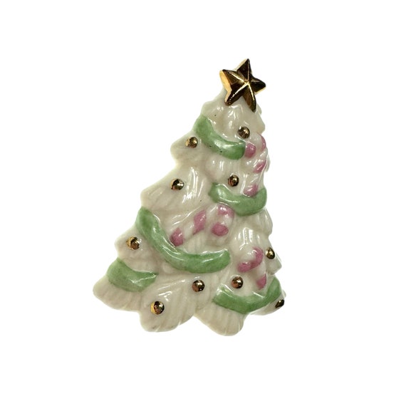 Lenox Christmas Tree Pin / Holiday Jewelry - image 3