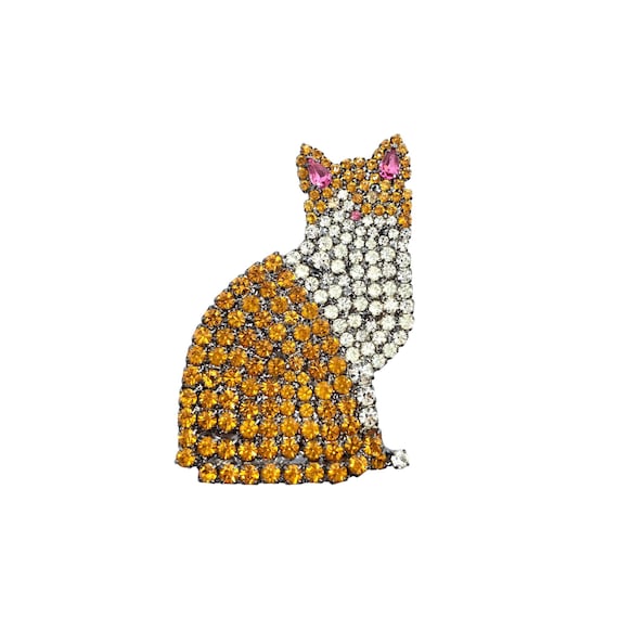 猫 スワロフスキー ブローチ SWAROVSKI スワロフスキー ブローチ 猫