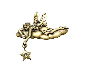Enchanting Fairy Brooch - Vintage 1980s Fae Pin