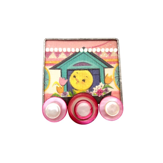 Chick Easter Brooch / Handmade Jewelry / OOAK - image 1