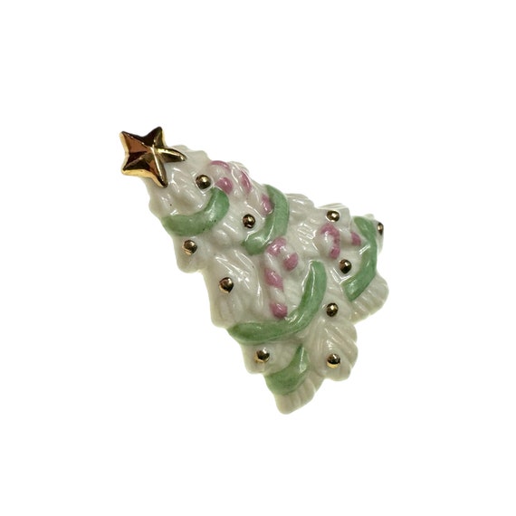Lenox Christmas Tree Pin / Holiday Jewelry - image 7