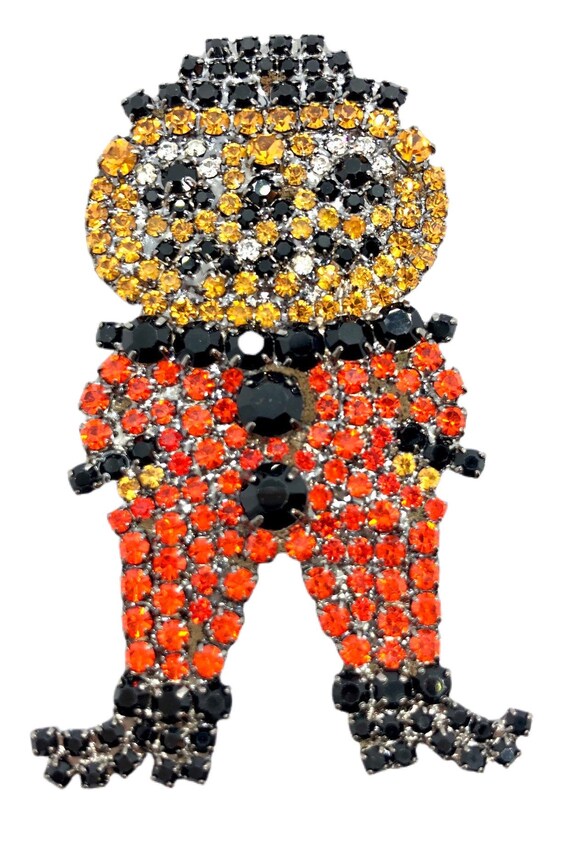 Pumpkin Man Brooch - Halloween Jewelry / Von Walh… - image 2