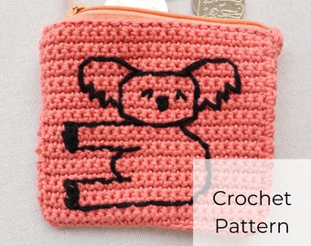 Patrón de monedero de koala a crochet • Apto para principiantes (Patrón PDF)