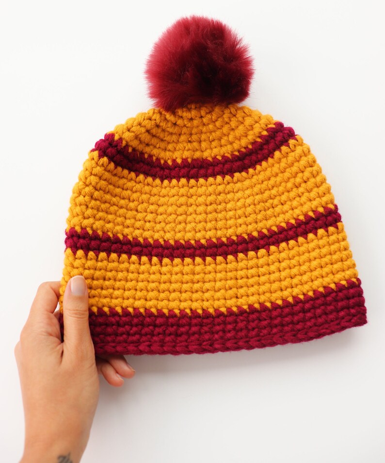 EASY Crochet Pattern Bulky Yarn Beanie Striped Beanie 7 Etsy