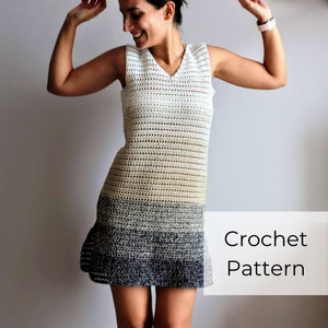 EASY Crochet Pattern • Crochet Beach Dress • Beach Cover Up • Modern Summer Wearable • Crochet Breezy Beach Dress PATTERN