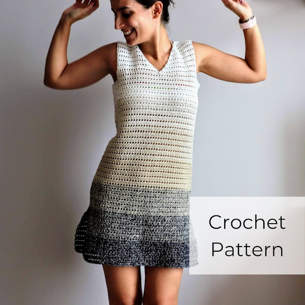 EASY Crochet Pattern • Crochet Beach Dress • Beach Cover Up • Modern Summer Wearable • Crochet Breezy Beach Dress PATTERN