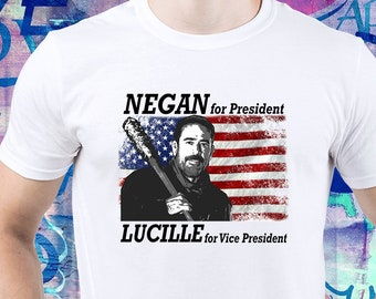 Walking Dead Negan shirt/ Negan Lucille tshirt/ The Walking Dead Tv series/ Donald Trump/ Negan lucille bat/ Men tshirt/ Mens t shirt/(B189)