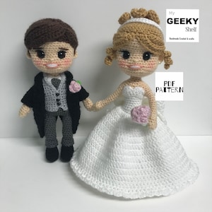 PATTERN Bride & Groom Amigurumi / Amigurumi Crochet Doll Pattern / Bride and Groom Amigurumi Crochet Pattern / PDF / Digital Download