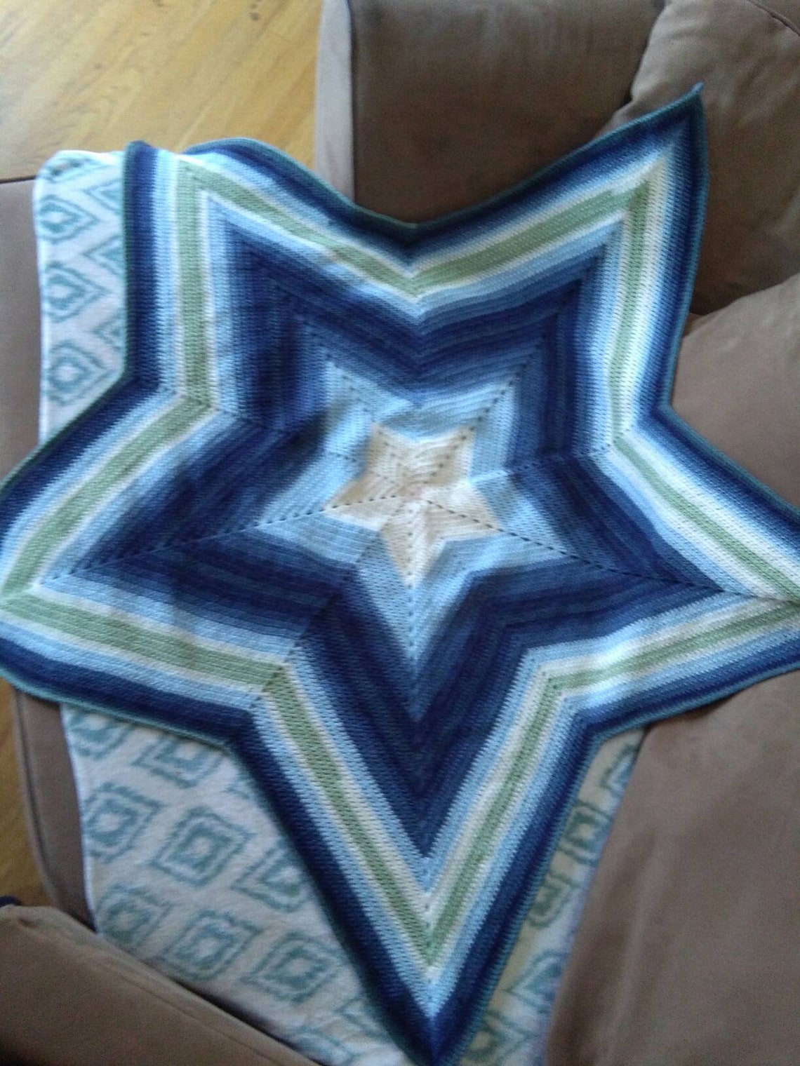 Blue star baby blanket Etsy