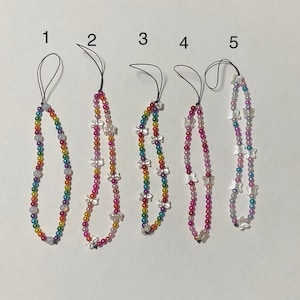 Beaded Phone Charm Accessory Wristlet Strap